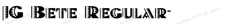 JG Bete Regular字体转换